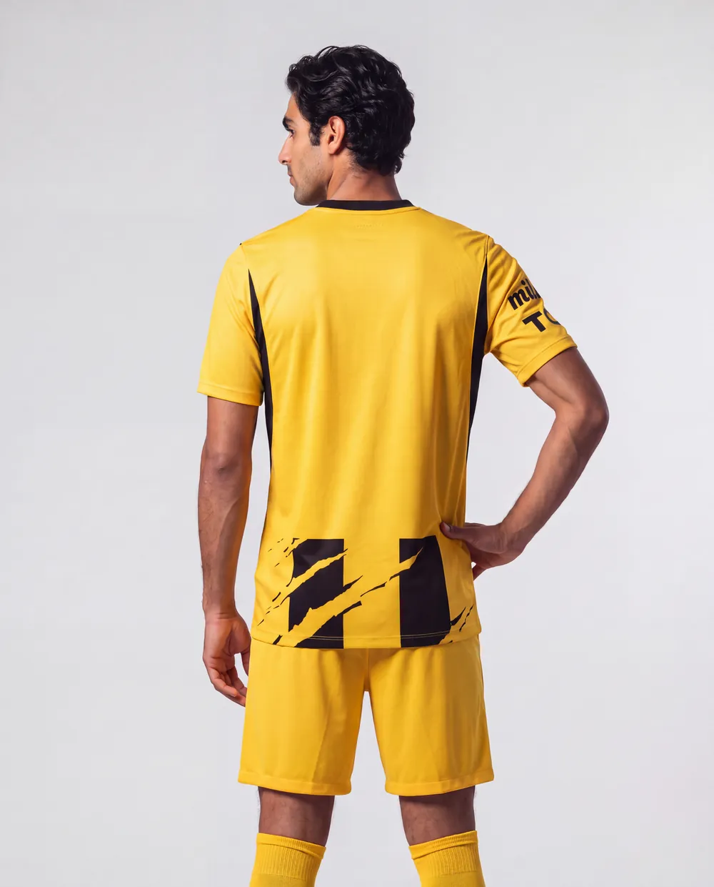 Home shirt on model, back